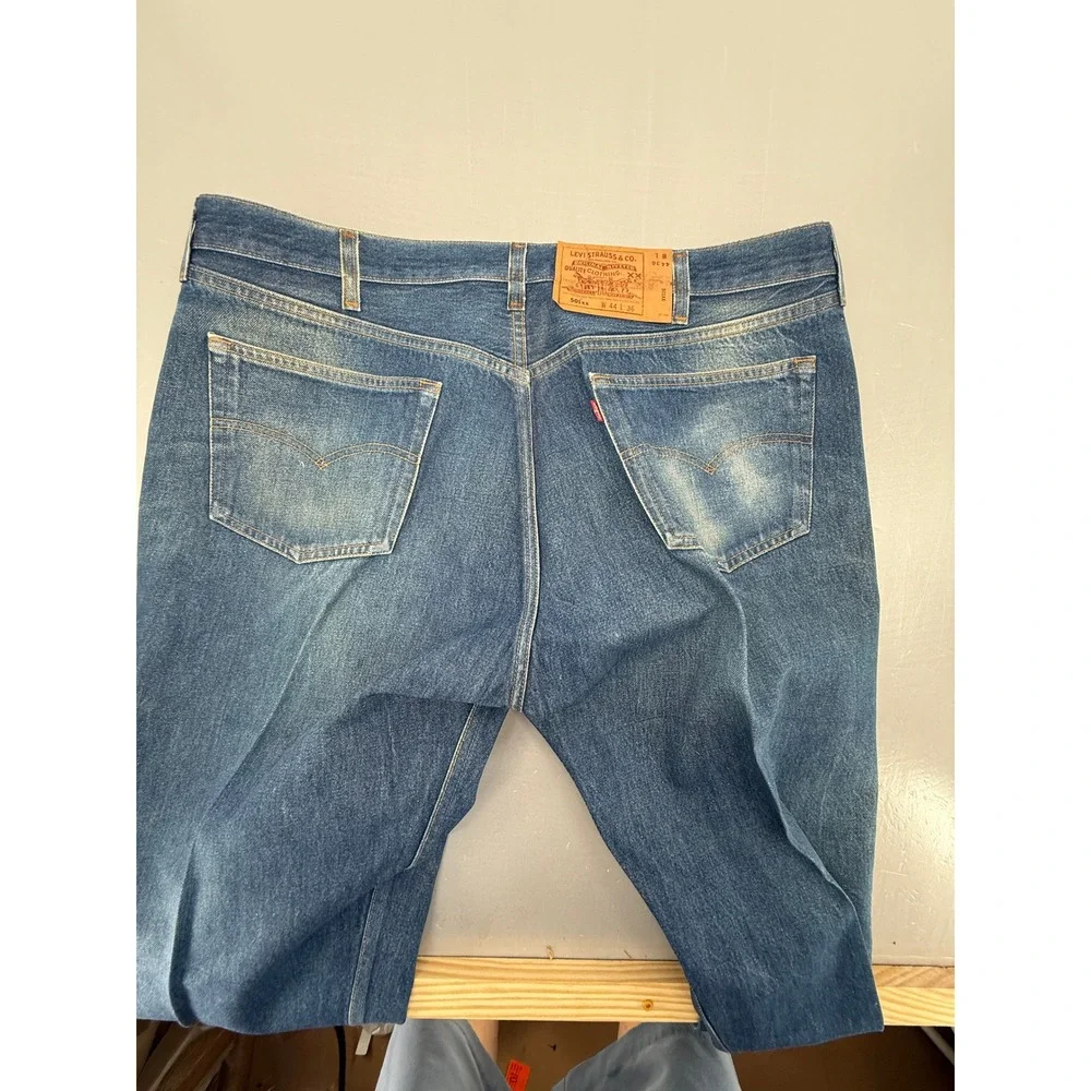 VTG Levis‎ 501 Straight Leg Button Fly Blue 2001 Denim Jeans Mens 44x36 (40x31)